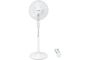 ORION91 Ventilador de Pie Ø40cm 40W 3 Velocidades Neos Comfort Blanco con Mando O91