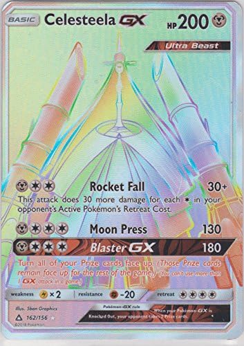 Pokemon, S&M5, Ultra Prism - Celesteela GX 162/156, New, Mint, Secret Rare