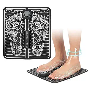 EMS Leg Reshaping Foot Massager, USB Rechargeable Massage Mat, LCD Portable Electric Foot Massager, Men Women Intelligent Foot Massage Pad, Improves Circulation, Relieve Feet and Legs Pain