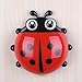 Produktbild WLGREATSP Lovely Cartoon Marienkäfer Wall Mounted Zahnbürstenhalter, Marienkäfer Zahnpasta Storage Organizer mit Saugnäpfen - Grün, Gelb, Rot, Blau