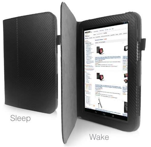 G-HUB PropUp Tablet-Schutzhülle, Pour NEXUS 10 (SAMSUNG), NOIR Fibre de Carbone - 2