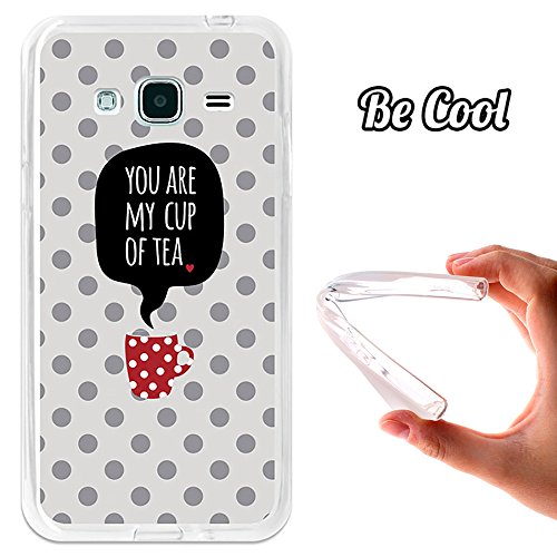 Becool   - Funda Gel Flexible para Samsung Galaxy J3 2016  Carcasa TPU fabricada con la mejor Silicona protege  se adapta a la perfecci  n a tu Smartphone y con nuestro dise  o exclusivo You are My Cup of Tea