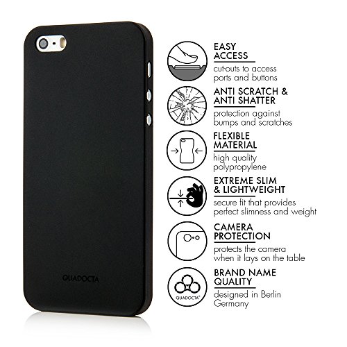 Funda ultrafina solid black Angusta para el iPhone SE y iPhone 5 5s de Apple pulgadas Funda protectora extra fina de QUADOCTA para el iPhone SE 5s 5 original de Apple Funda ultrafina solid black Angusta para el iPhone SE y iPhone 5 5s de Apple pulgadas Funda protectora extra fina de QUADOCTA para el iPhone SE 5s 5 original de Apple
