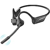 MONODEAL Bluetooth Headset mit Mikrofon, Open-Ear Headset Bluetooth 5.1 mit Multipoint-Verbindung, Wireless Headset mit Stumm