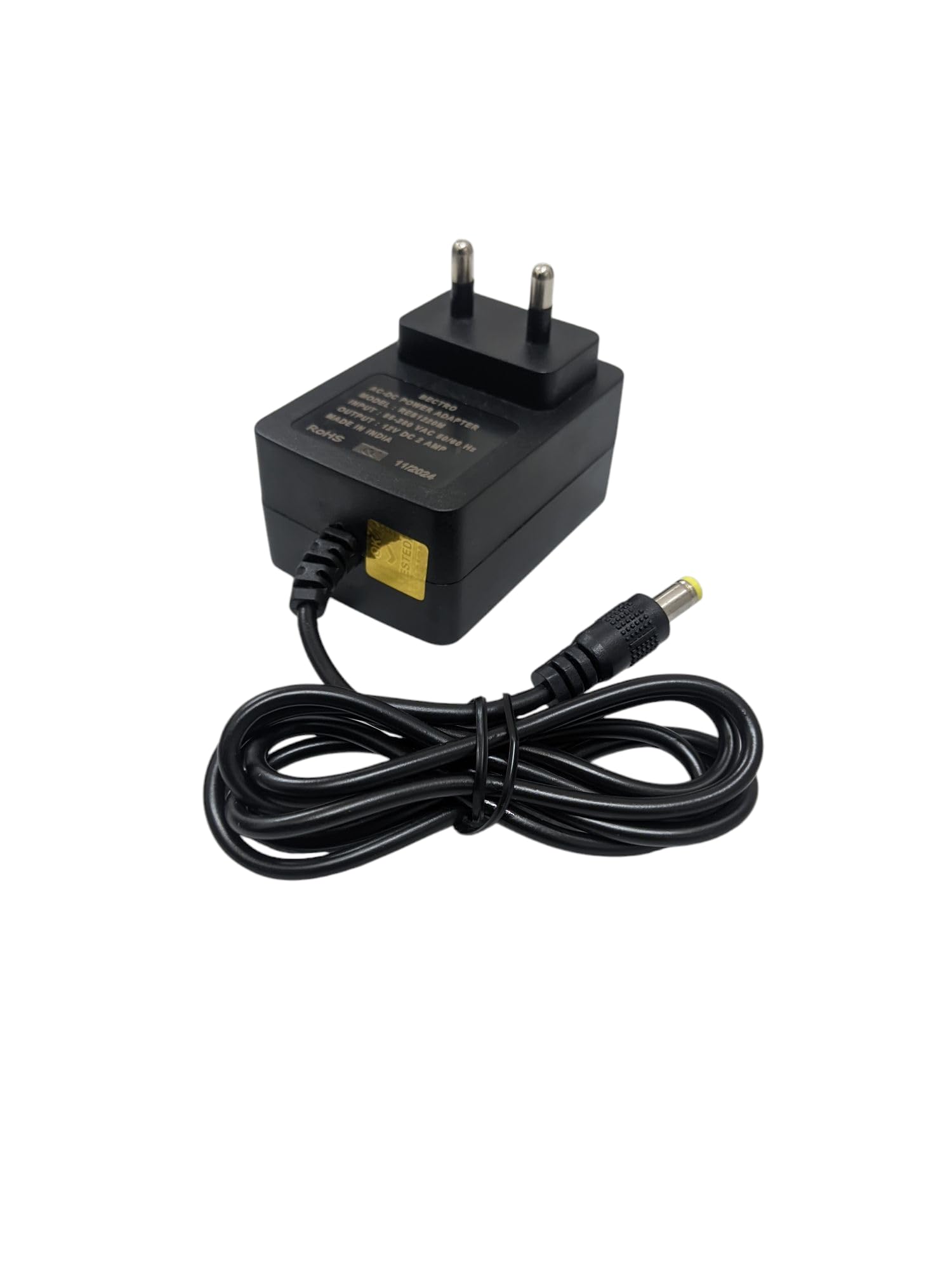 Bectro 12V 2 Amps Compact DC Switch Mode Power Adapter/Supply for LED Striplight, CCTV Camera, DC Motor, Battery Charging, Vending Machine, Toys, Electronic Piano & Printer (Pack of 1 Pcs.)