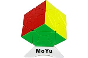 Oostifun MoYu MoFang JiaoShi Meilong HunYuan Cubo de Giro Oblicuo HunYuan Skewb Puzzles Cubo Multicolor con un trípode de Cubo (Style-1)