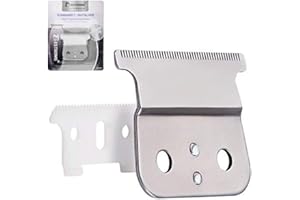 BESTBOMG Pro T Outliner Cuchillas Cortapelos de cerámica para cortar el cabello/Recortadora Cuchillas de repuesto # 04521-Compatible con T Outliner Clipper (Plateado-1)