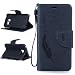Produktbild Für Samsung Galaxy A3 (2016) / A3 (2016) Duos (4.7 Zoll)(NICHT FÜR Samsung Galaxy A3 2015) Tasche ZeWoo® Ledertasche Kunstleder Brieftasche Hülle PU Leder Schutzhülle Case Cover - BF063 / Dunkel blaue Feder
