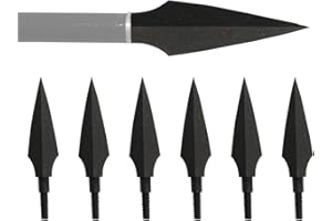 ‎HUNTINGDOOR Huntingdoor 12er Pfeilspitzen Jagdspitzen Bogensport Traditionell Fest Metall Spitzen Reinschrauben für Bogenpfeile Armbrustpfeile Armbrust Bolzen