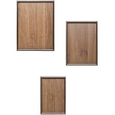 Porsima 130105044 Ahşap Tepsi 3l&uuml; Set &Ccedil;ay Kahve Bambu Sunumu Tepsi Seti