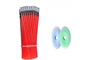 MROOFUL 50 ricariche per penne gel cancellabili, 0,5 mm, inchiostro (rosso)