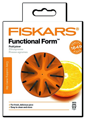 Fiskars Zitruspresse mit Behälter, Durchmesser 11,9 cm, Kunststoff, Weiß/Orange, Functional Form, 1016125 - 5