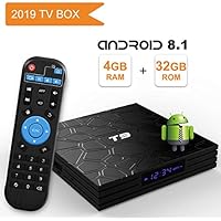 Android 8.1 TV BOX, Android Box con telecomando,Turewell T9 RK3328 Quad Core 64 bit 4 GB RAM 32 GB ROM Smart TV BOX, Wi-Fi integrato, Uscita HDMI, Box TV UHD 4K TV Box