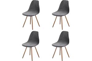 Highdi Housse de Chaise Scandinaves Lot de 4, Extensible Gris Housse de Chaise de Salle à Manger, Velours Universelle CouGrisure de Chaise sans Accoudoirs pour Décoration de Salon Cuisine Maison