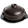 Crazy Korean Cooking Korean Stone Bowl (Dolsot), Sizzling Hot Pot for Bibimbap and Soup - Premium Ceramic (Large with Lid)