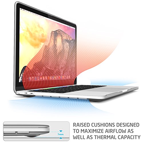 Macbook Pro 13 Hülle 2016, i-Blason weiche, mattierte Soft-Touch Hartschalen-Hülle für Apple Macbook Pro 13“ Zoll mit Retina Display, hergestellt in 2016, auch passend für die Touch Bar und Touch ID Modelle (frost/klar) - 5