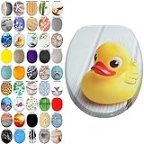 WC-Sitz aus Holz, stabile Scharniere