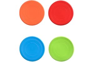 CHUANGOU Hunde Flying Disc 4 Stück Hunde Scheiben Hundespielzeug Flying Disc für Hund für Hundetraining Werfen Fangen Spielen