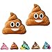 Produktbild Dekorativ & Witzig das Haufi® Emoji Smiley Kackhaufen Kissen hochwertige Verarbeitung und extra kuschlige Premium Qualität 2 Stück im Doppelpack