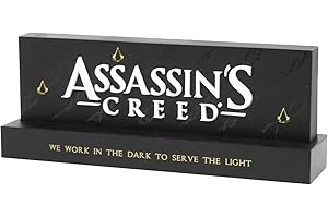 NEAMEDIA THE CHARACTER COMPANY Neamedia Icons Assassin’s Creed - The Official Light, Licence Officielle, Lampe LED Logo de Jeu vidéo, Lampe d'ambiance Gaming Room