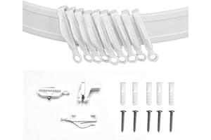 Remi Tools Ltd Riel de plástico de 6 m para cortinas, para ventanas rectas o salientes