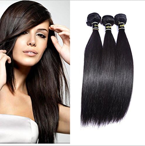 Meydlee Hair Extensions 6a Malaysian Straight Hair 3 Bundles Virgin Unprocessed Human Hair Wefts 300 Grams Hair Extensions Deal With Mixed Lengths8 10 12inches , 8 10 12