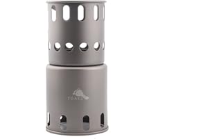 TOAKS Fornello a legna da campeggio, in titanio, sistema di cottura ideale per escursionismo