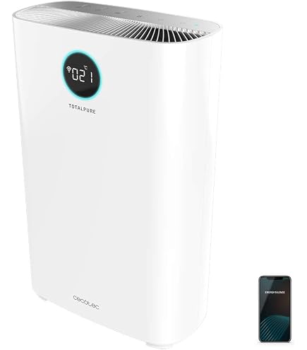 Purificador De Aire Cecotec TotalPure 1800 Style Pro Connected - 45W, 130 CADR, 4 Etapas Filtrado, Control Wi-Fi, Para Estancias Hasta 40 M³