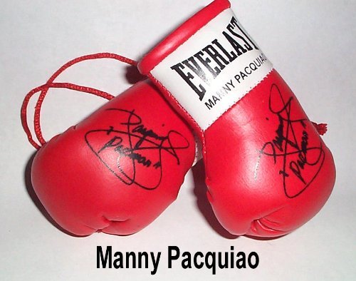 Preisvergleich Produktbild Autographed Mini boxing gloves Manny Pacquiao by Everlast