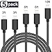 Price comparison product image WUXIAN MFi Certified - Phone Charger Cable5Pack 3FT/3FT/6FT/6FT/10FT Extra Long Nylon Braided Fast Charging& Syncing Cord Compatible with iPhone XS/MAX/XR/X/8/8/Plus/7/7 plus/6s/ 6s Plus-Black&White