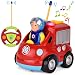 Produktbild GotechoD Ferngesteuertes Feuerwehrauto, Cartoon RC Feuerwehrfahrzeug Spielzeug mit Licht Sound, Spielzeugauto Feuerwehrmit Fernbedienung für Kleinkind Kinder