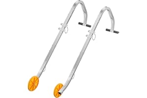 VONLUX Roof Ladder Hook Kit Ladder Accessory - Universal Roof Hook for Extension Ladders with Wheel and Rubber Grips, Lightweight Ladder Stabilizer Hook for Easy Access to Roofs