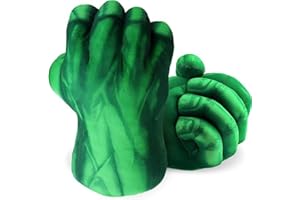 AOFENTOP Kids Giant Fists Gloves Toys - Hero Hands Fists Big Soft Plush Gloves Fancy Dress Cosplay Games Toy for Children Boys Girls Teenagers Christmas Halloween Birthday Present Gift (Green 1 Pair)