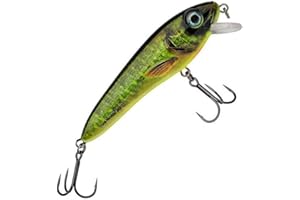 Abu Garcia Svartzonker McCelly Diving Pike Fishing Lure - Realistic Hand Painted Hard Bait with Strong Berkley Fusion Treble Hooks