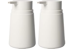 Topsky Soap Dispenser with Plastic Pump, 320ml Liquid Hand Soap Dispenser, Rustproof Pump for Kitchen & Bathroom, Great for Lotions, Essential Oil, Liquid Soaps, 2 Pack (White)