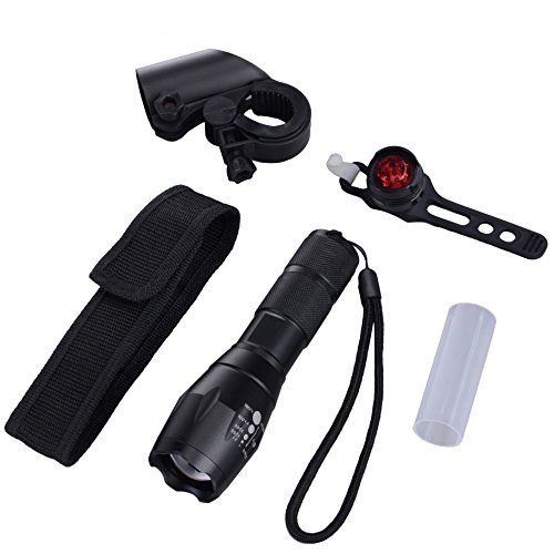 Nestling® LED Fahrradbeleuchtung Fahrradlampe Fahrradlicht Set inkl. Frontlichter und Rücklicht, Halterung, Zoombarer Effekt, 900 Lumen,3 Licht-Modi für Berg-Radfahren, Camping und täglichen Gebrauch - 6