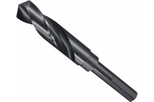 CoCud Drill Bit, 20mm Cutting Diameter, 1/2" Reduced Shank 3-Flat 4341 HSS Nitriding Black 118° Cutting Angle Bits - (Applications: for Drilling Plastic Wood)
