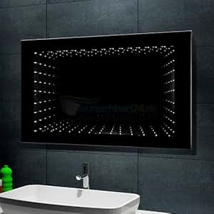 René Bugil Badezimmerspiegel mit LED-Beleuchtung 3D-Effekt - 60x80cm