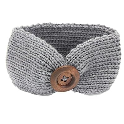 BZLine® Bouton Bandeau élastique | en Laine tricotée | Taille pour Bébé de 0-4ans (C)
