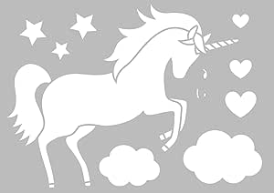 Schablone Einhorn A4 - Matrize Einhorn - Schablone A4: Amazon.de: Küche