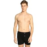 Tutku İ&ccedil; Giyim Pamuklu Penye D&uuml;ğmeli Erkek Boxer 3 L&uuml; Paket (Siyah, XL)