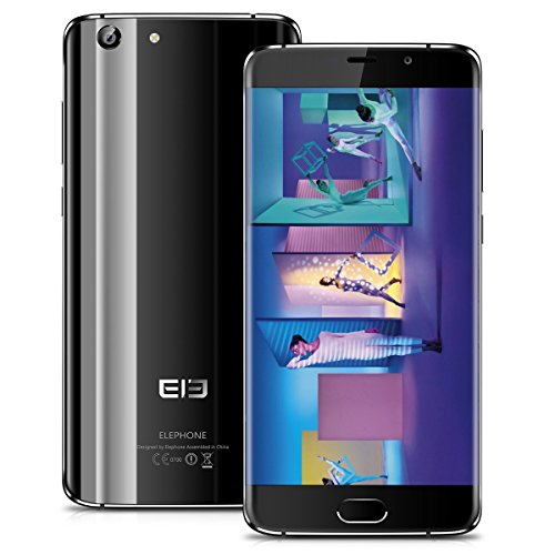 Elephone S7 - 4G LTE Smartphone, 5.5 Zoll, Android 7.1.1, Handy ohne Vertrag, Helio X25 Deca-Core, 4GB RMA 64GB ROM, 3000mAh, Fingerabdruck-ID, Dual Kamera, Dual SIM, OTG (Schwarz)