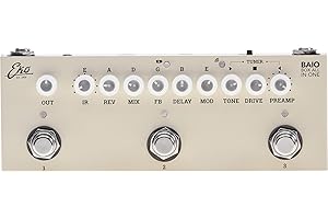 EKO GUITARS – BAIO Multieffekt-Pedal für Gitarre mit integrierten IRs, 9 integrierte Vorverstärker-Typen, 8 Impulse Responses, Effekte inklusive