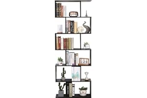 ETNIC ART Libreria Scaffale Wenge Ufficio Moderna Contemporanea Bifacciale Divisorio Legno Casa Giorno 70x23.5x190 Autoportante Mensole Scaffali Cubi Muro Design Ingresso Soggiorno