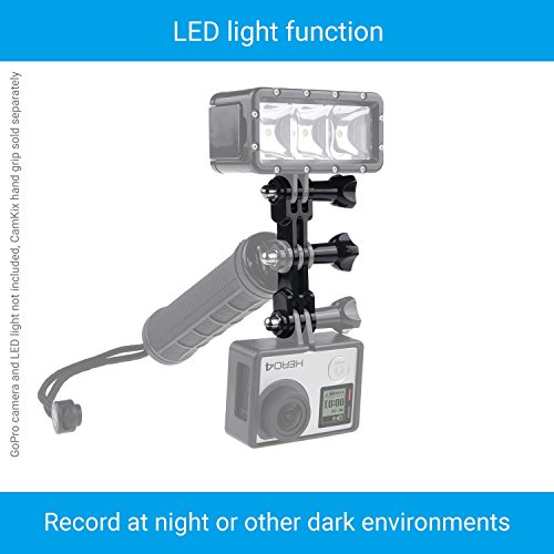 Doppio Supporto per GoPro Hero, Porta Telefono Universale e Adattatore Treppiede - Registra video con 2 Angoli Camera Diversi Contemporaneamente - Utilizzare lo smartphone come un mirino e Controller per il tuo GoPro