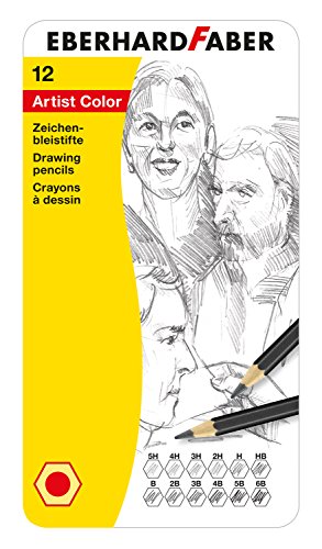 Eberhardt Faber 516913 - Lata metálica de 12 lápices de dibujo