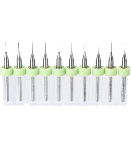 Lot De 10 Forets Rotatifs En Carbure De Tungstène 0,5 Mm BE-TOOL - 2,5 Mm - Tige 1/8" Pour PCB, Dremel, Bijoux, CNC, Métaux Mous, Circuit Imprimé, Outil De Gravure, Multicolore