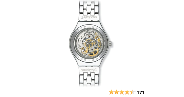 Swatch Homme 38mm Automatique Argent Acier Bracelet \u0026 Boitier Montre  YAS100G : Swatch: Amazon.fr: Montres