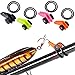 Produktbild UxradG Angeln Köder Haken. Kunststoff Lure Rod Haken Köder verstellbarem Halter Keeper, bunt, Lure Angeln Zubehör mit Gummi Ring (schwarz)