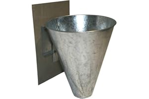 Easy Media Cono Colasangue per Polli Imbuto Scannatoio Pre-Macellazione Pollame Taglia M in Lamiera Zincata Argento